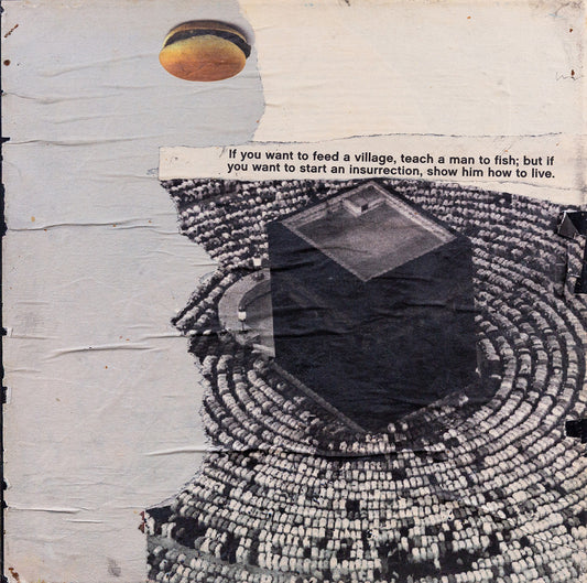 "hamburger mecca" (2014) — mixed media collage on canvas