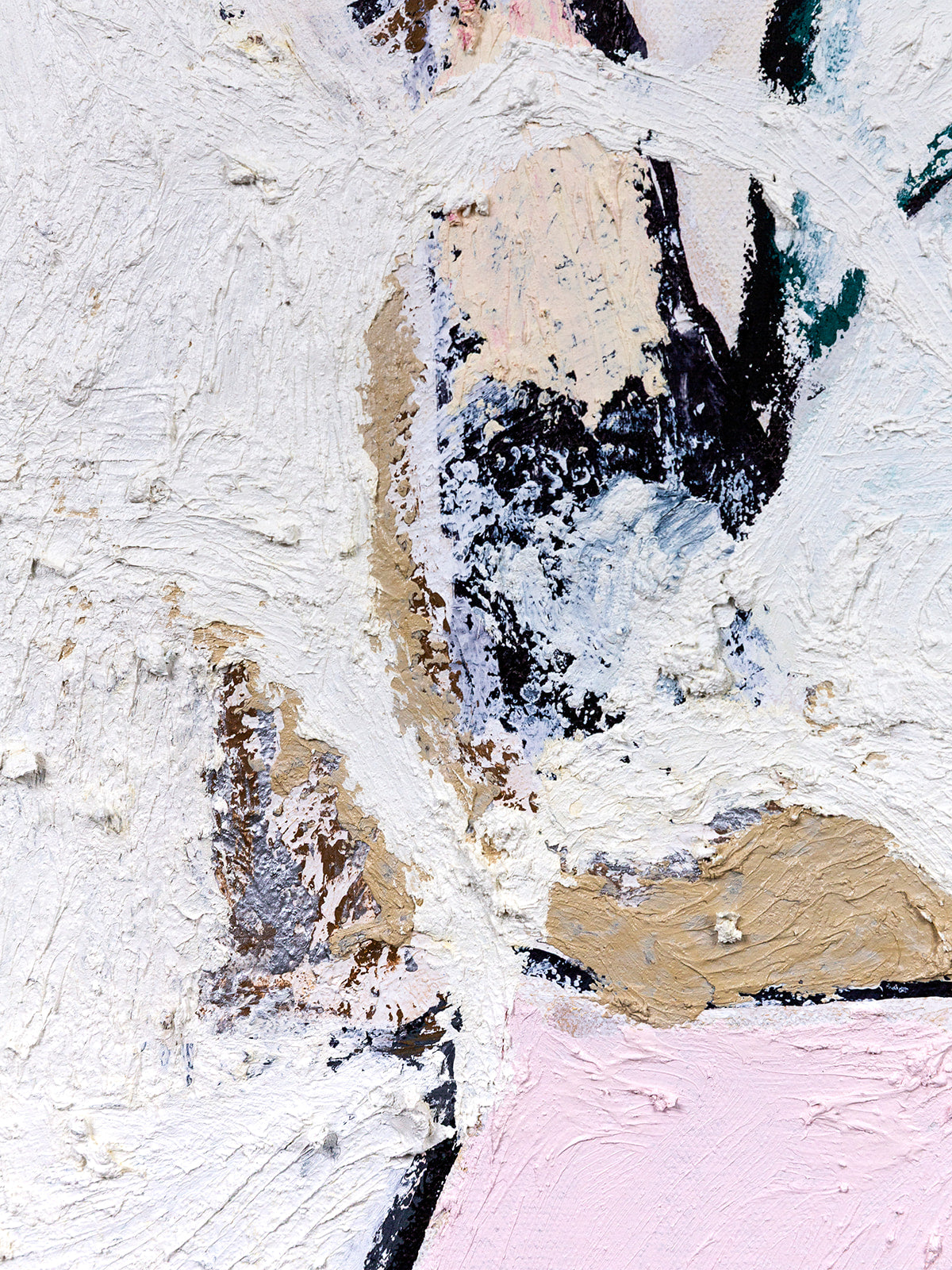 "C1" (2026) — oil paint stick and sharpie on raw canvas